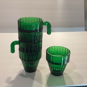 DOIY Green Stackable Cactus Glasses